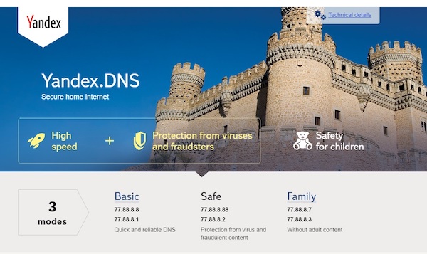 Yandex Family DNS