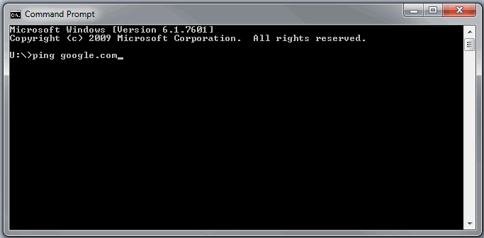 ping command prompt