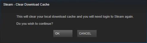 Clear Steam Download Cache