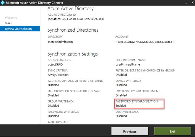 Enable Syncing from Azure Active Directory