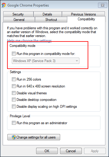 Chrome Compatibility Mode