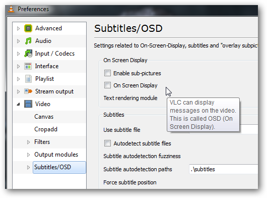 Disable Subtitles in VLC