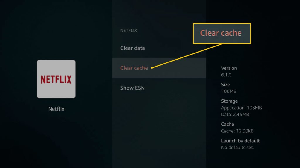 Netflix Clear Cache