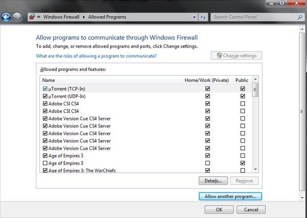 Add Program to Windows Firewall