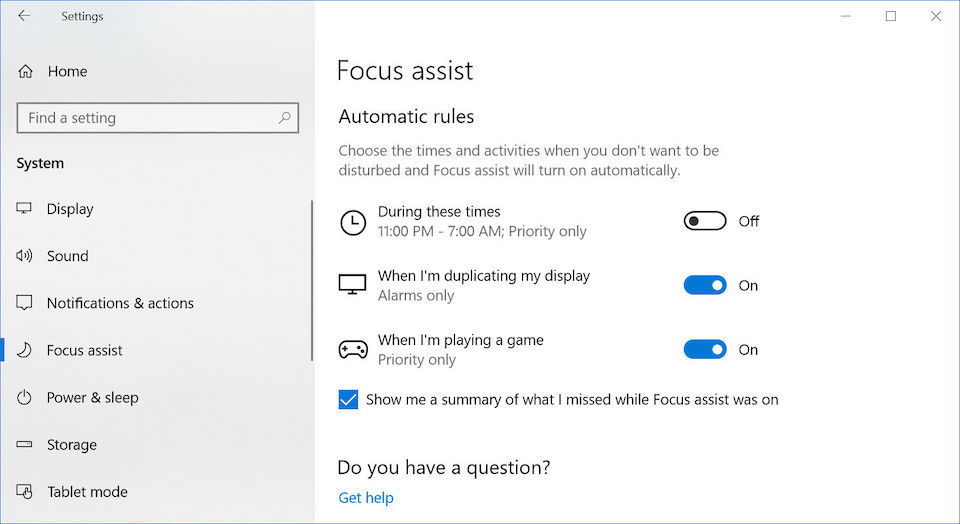Focus-Assist-Windows-Settings-WIndows-10