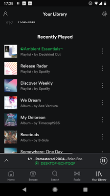 Spotify Recently Played