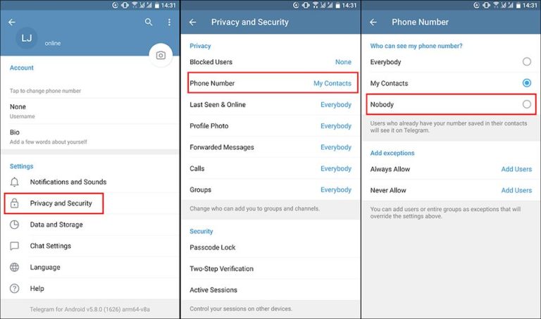 How To Hide Your Phone Number In Telegram