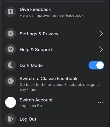 Get Enable Dark Mode on Facebook Desktop