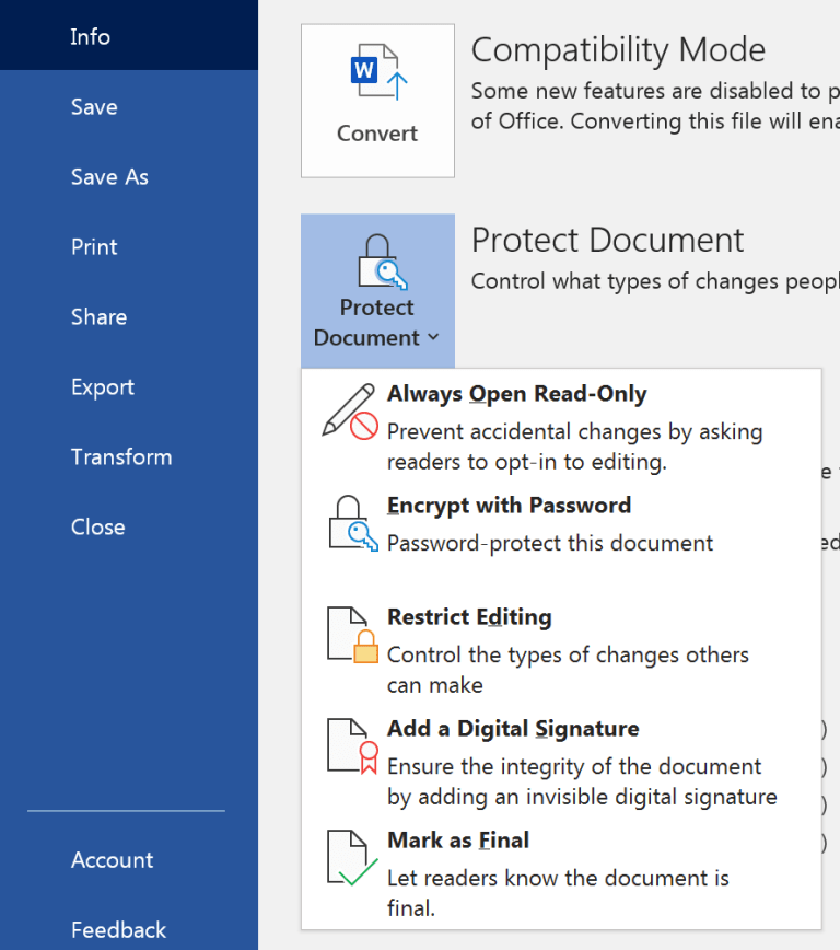 Lock and Restrict Editing Parts of a Word Document