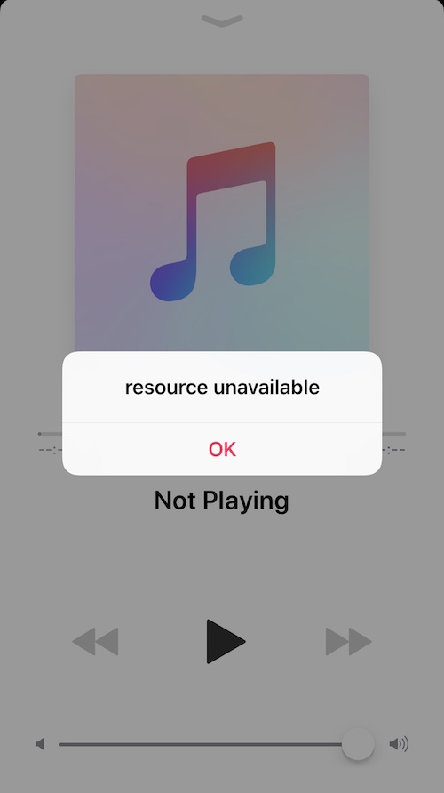 the request time out apple music