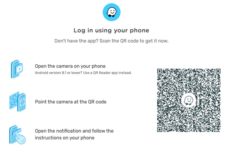 How-to-Login-to-Waze-Website-using-QR-Code-on-your-Phone