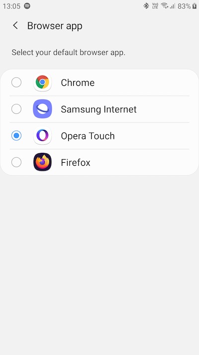 Change Default Browser on Android Phone
