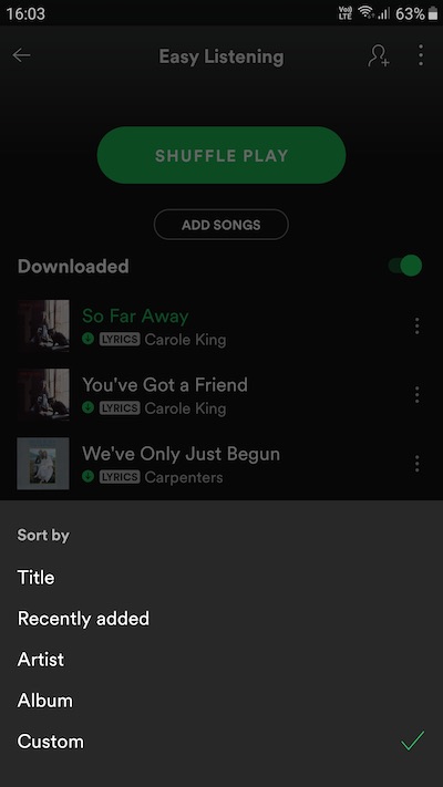How to Sort Spotify Playlist