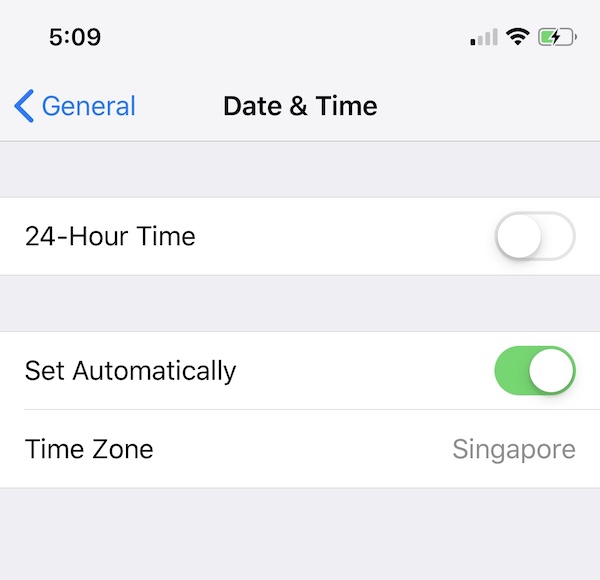 date time settings iphone ios