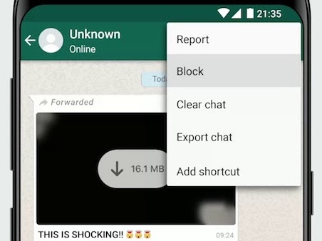 How to Block Someone with Unknown Number on WhatsApp Messenger Mobile App