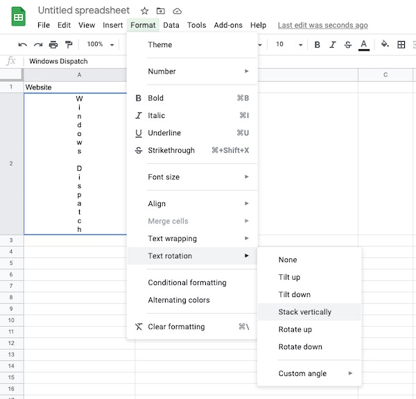 Rotating-Text-to-Make-it-Vertical-in-Google-Sheets-Using-the-Format-Tab