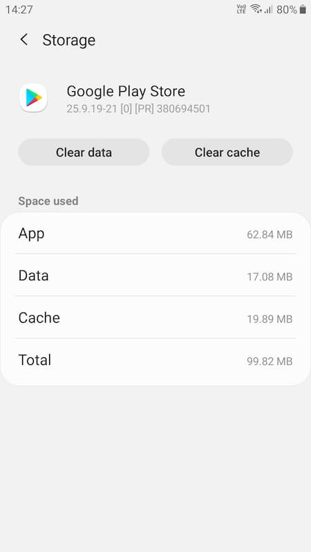 Delete-Cache-on-Google-Play-Store-App