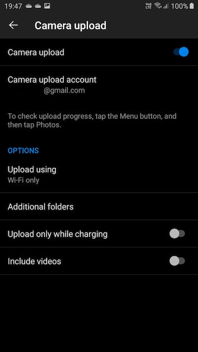 Disable OneDrive App Automatic Syncing or Uploading Camera Photos on Android Phone