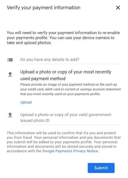 Verify-your-Account-Information-Identity-on-Google-Pay