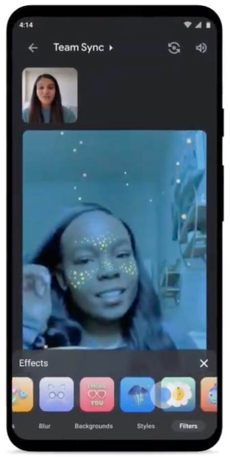 How to Change Face Filters on Google Meet Video Calls or Meetings on ANdroid or iOS