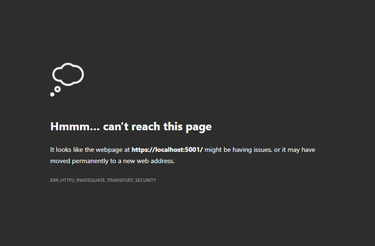 Fix ERR_HTTP2_Inadequate_Transport_Security Chrome Error