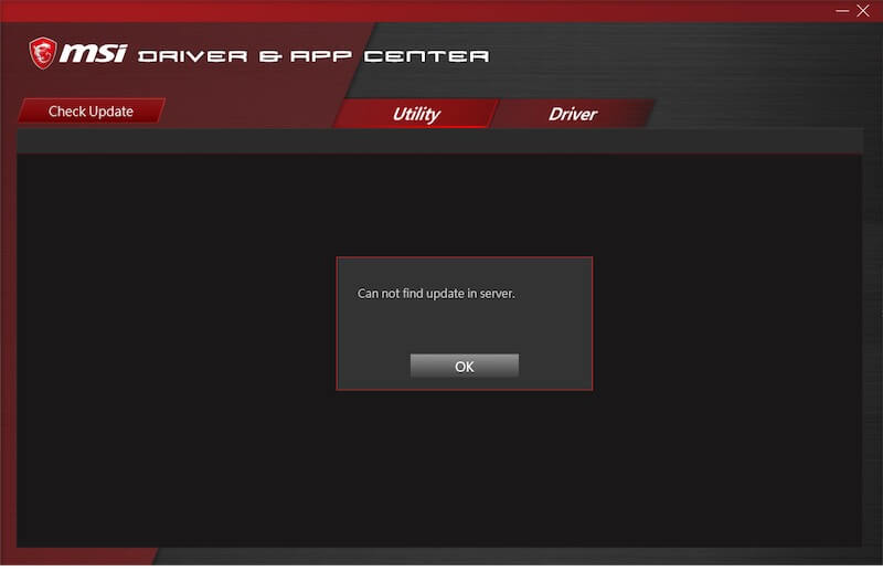 How-to-Troubleshoot-Fix-MSI-Driver-App-Center-Tool-Cant-Find-an-Update-in-the-Server-Windows-PC-Problem